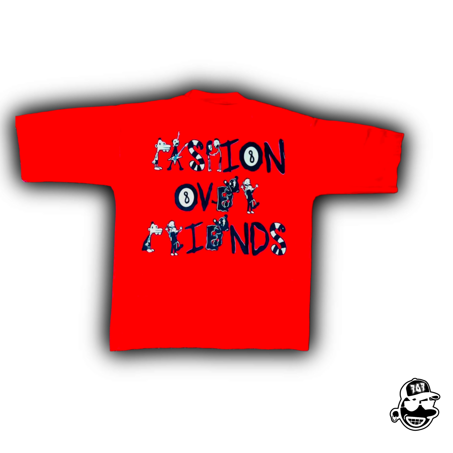 FOF Oversized Tee - Blood Red  (Fashion Over Friends
