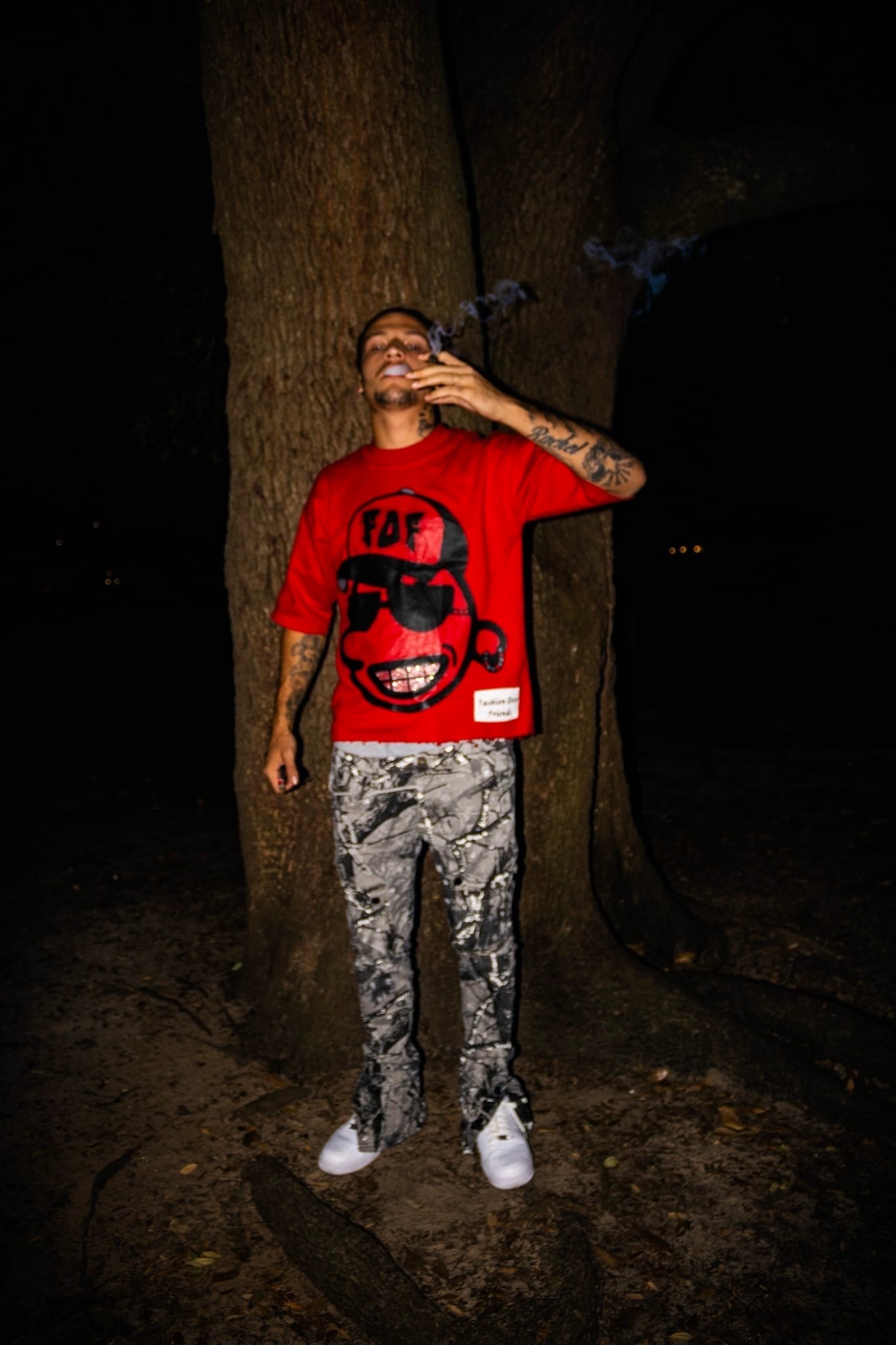 FOF Oversized Tee - Blood Red  (Fashion Over Friends